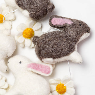 Felt Bunny Garland - Easter Decor