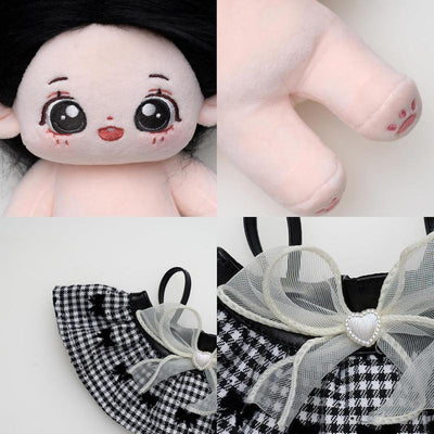 CALEMBOU Plush Doll 7.8in Cute Cotton Doll with Skeleton Anime Plush