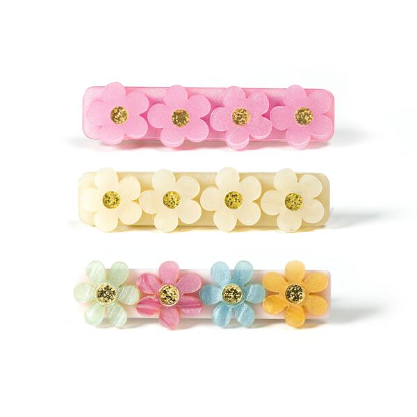 SPR Flowers Satin Hair Clips (set of 3)