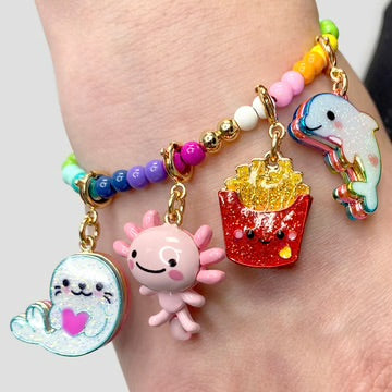 Gold Glitter Seal Charm