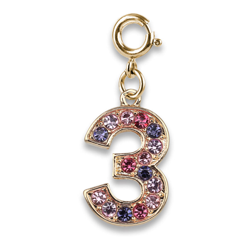 Gold Pink Multi 3 Charm