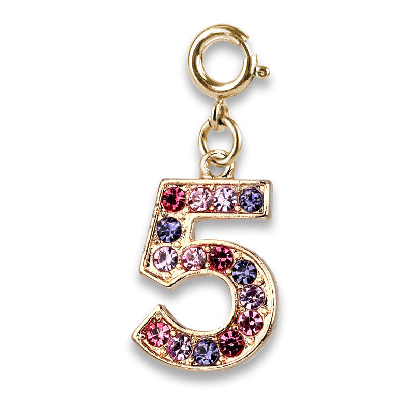 Gold Pink Multi 5 Charm