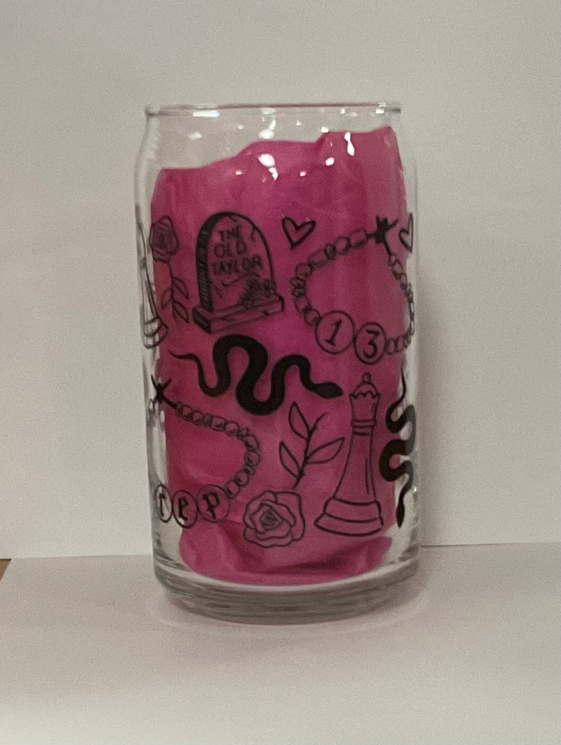 Taylor Swift Glass Cup—Tortured Poets