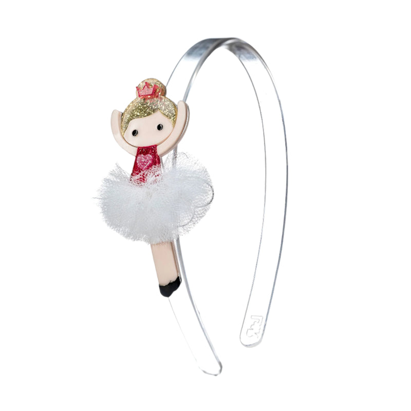 Ballerina Heart White Tutu Headband
