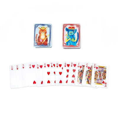 Cat and Dog Playing Card