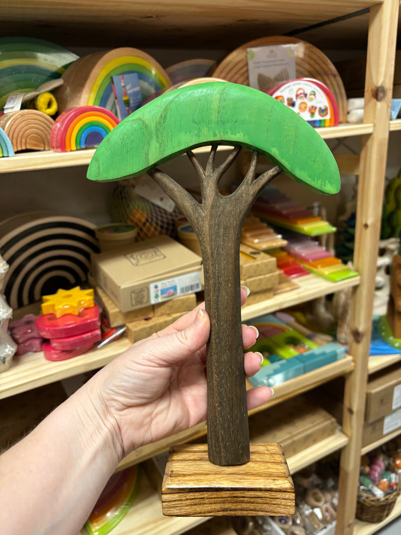 Wooden African Trees, Set of 3 -AS-IS