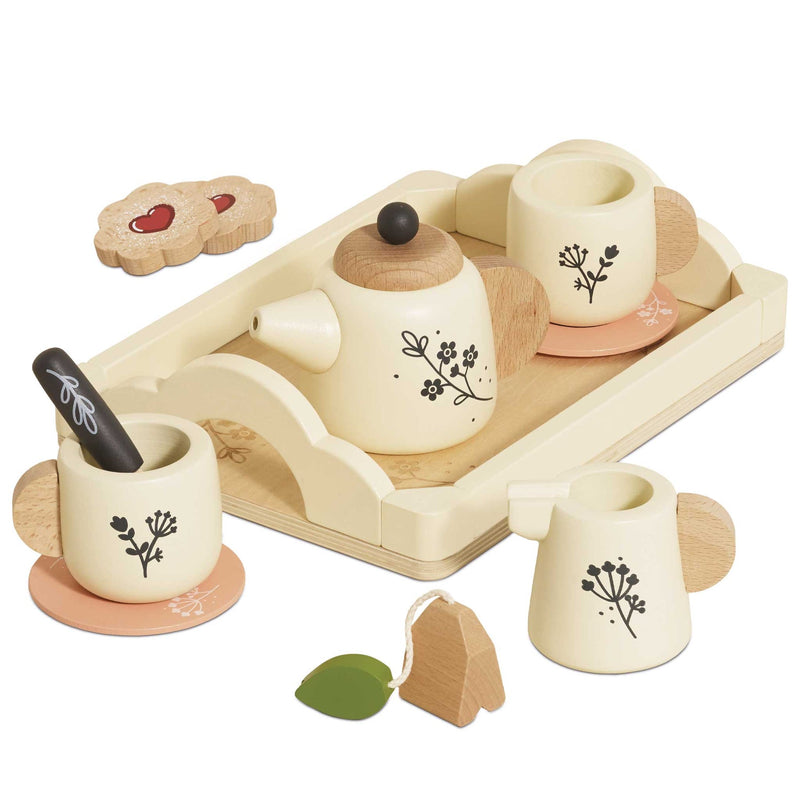 Wooden Tea Set and Tray