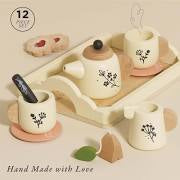 Wooden Tea Set and Tray