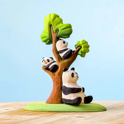 Panda Bears Family and Tree Set