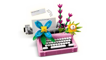 Typewriter with Flowers