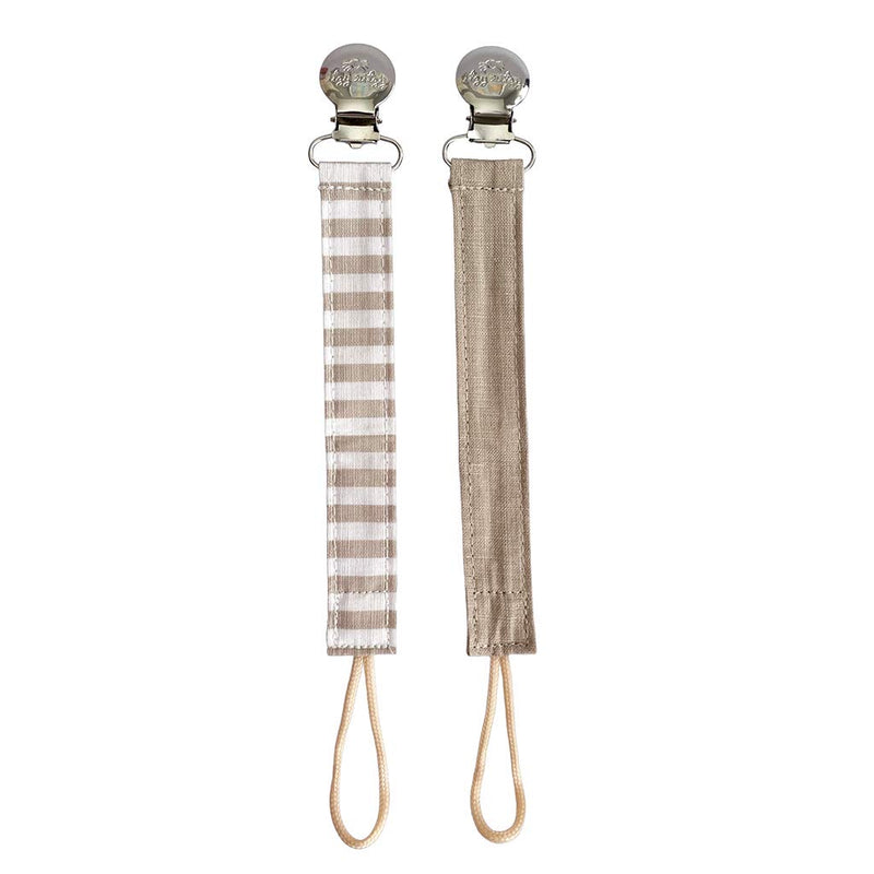 Itzy Clip Linen Pacifier Strap - Linen