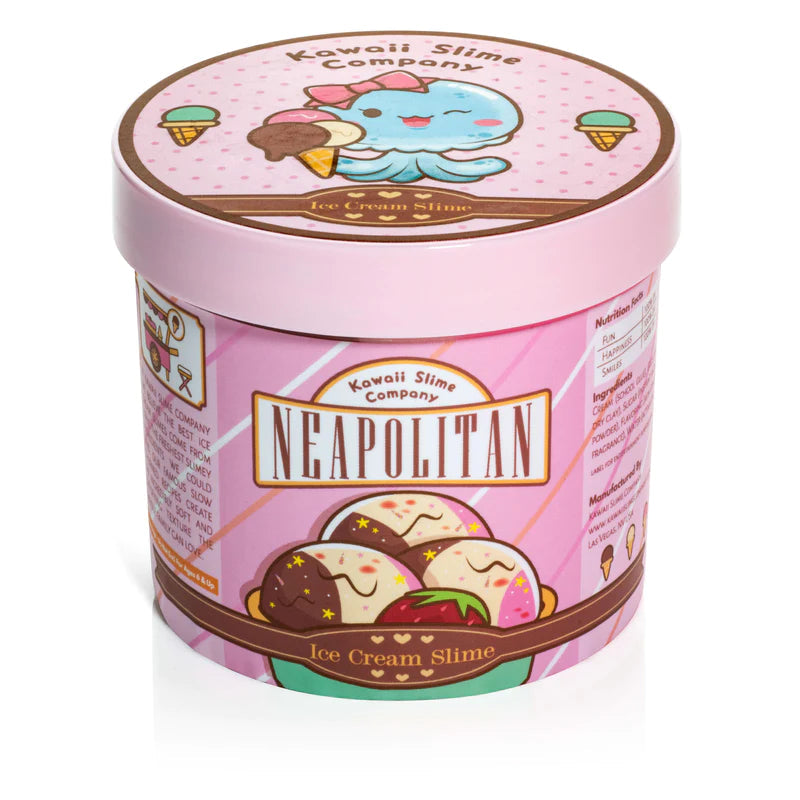 Neapolitan Scented Ice Cream Pint Slime (5pcs/case)