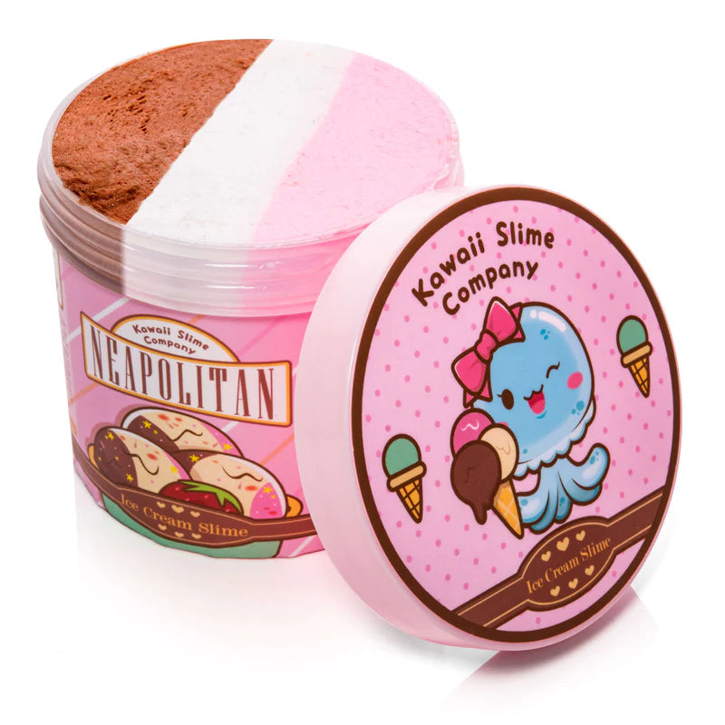 Neapolitan Scented Ice Cream Pint Slime (5pcs/case)