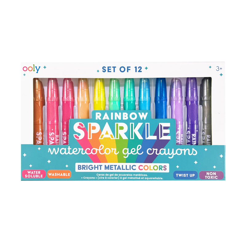 Rainbow Sparkle Watercolor Gel Crayons