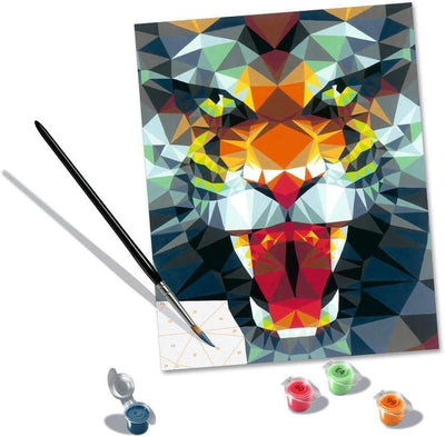 Polygon Tiger Paint by Numbers