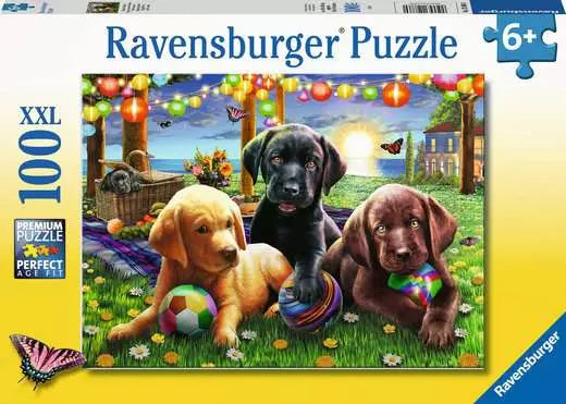 Puppy Picnic - 100 Pieces Puzzle