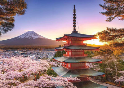 Ravensburger Mount Fuji Cherry Blossom View 1000 Piece Jigsaw Puzzle for Adults and Kids Age 12 Years Up