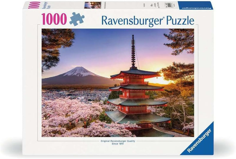 Ravensburger Mount Fuji Cherry Blossom View 1000 Piece Jigsaw Puzzle for Adults and Kids Age 12 Years Up