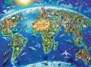 Children’s Jigsaw Puzzle World Landmarks Map - 300 Pieces Puzzle