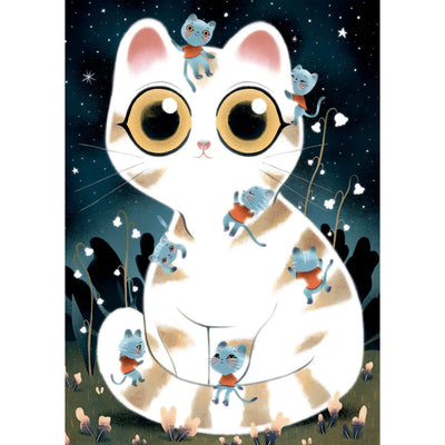 Cuddly Cats 50pc Metallic Glow-in-the-Dark Wizzy Jigsaw Puzzle