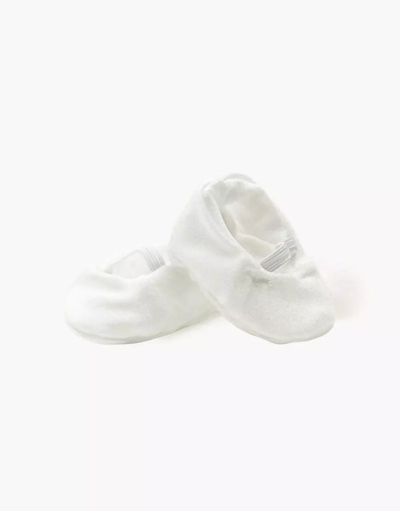 White lycra ballerina slippers