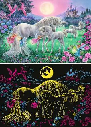 Children’s Jigsaw Puzzle Unicorns in the Moonlight - 100 Pieces Puzzle