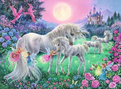 Children’s Jigsaw Puzzle Unicorns in the Moonlight - 100 Pieces Puzzle