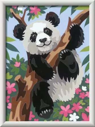 CreArt Playful Panda - Paint by numbers for kids 9 years up