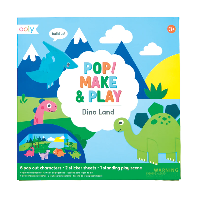 pop! make and play activity scene - dino land