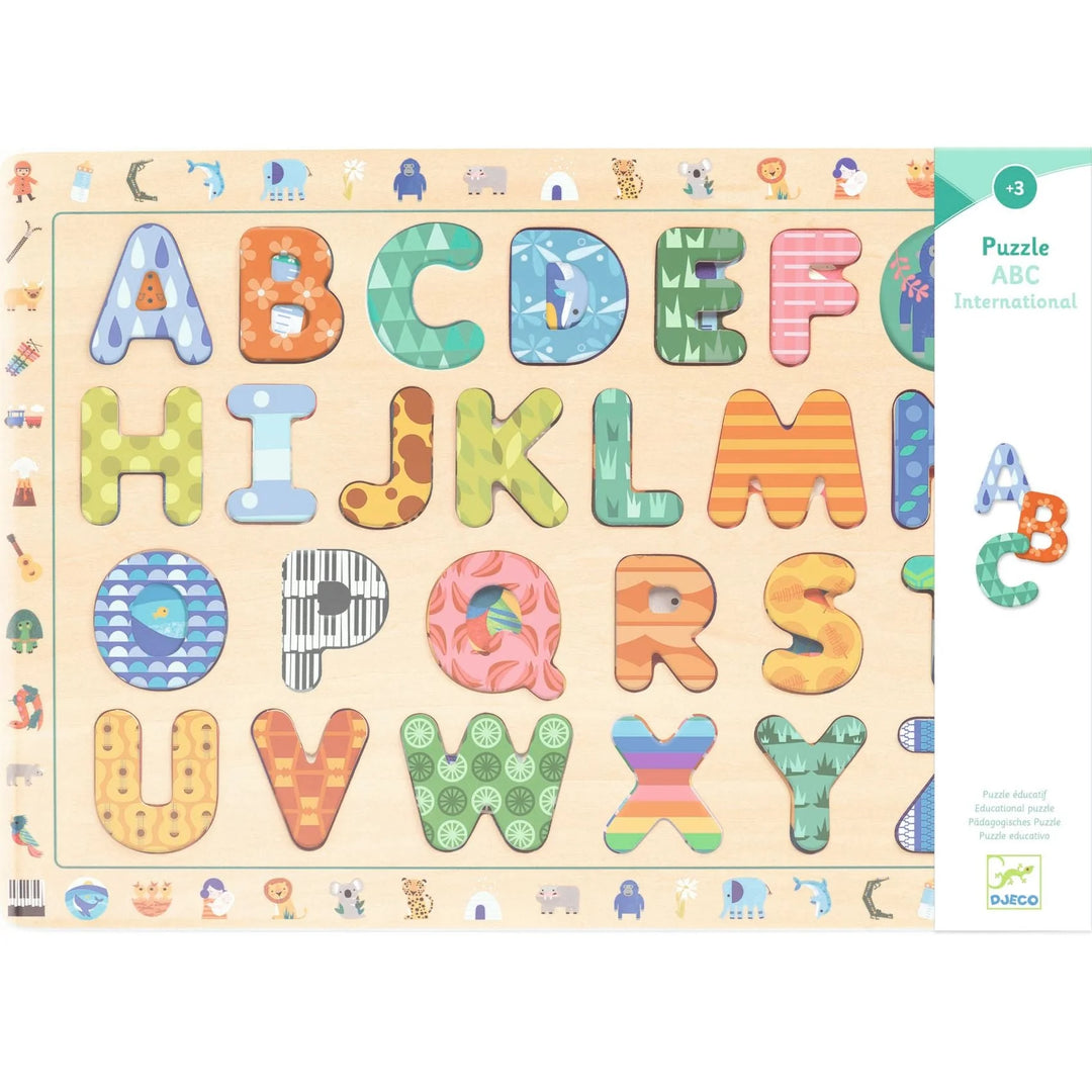 ABC International Wooden Puzzle – Flying Pig Toys