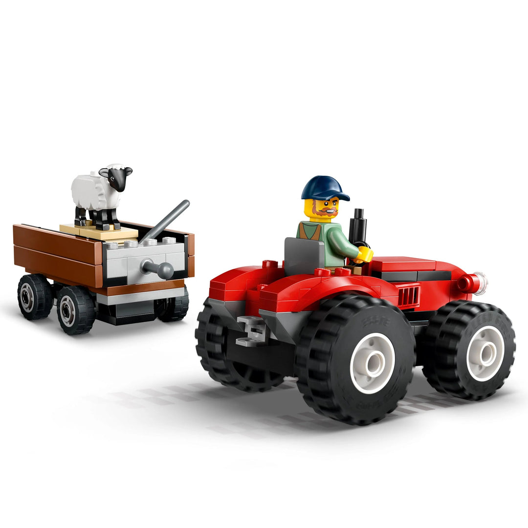 Red Farm Tractor with Trailer & Sheep 60461 – Flying Pig Toys