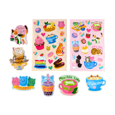 Stickiville Cat Cafe Scented Stickers
