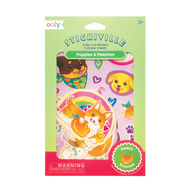 Stickiville Puppies and Peaches Scented Stickers