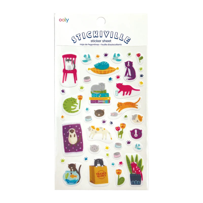 stickiville quirky cats stickers