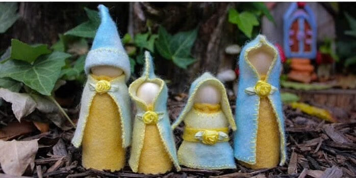 Waldorf Inspired Peg Doll Family