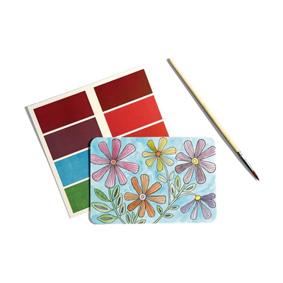 scenic hues diy watercolor art kit - flowers and gardens