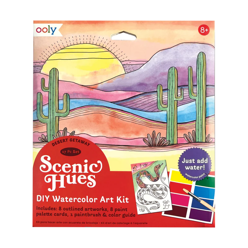 scenic hues diy watercolor art kit - desert getaway
