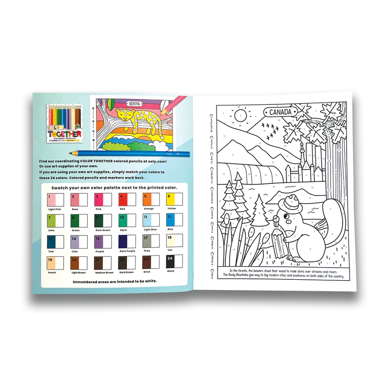color by numbers coloring book - wonderful world
