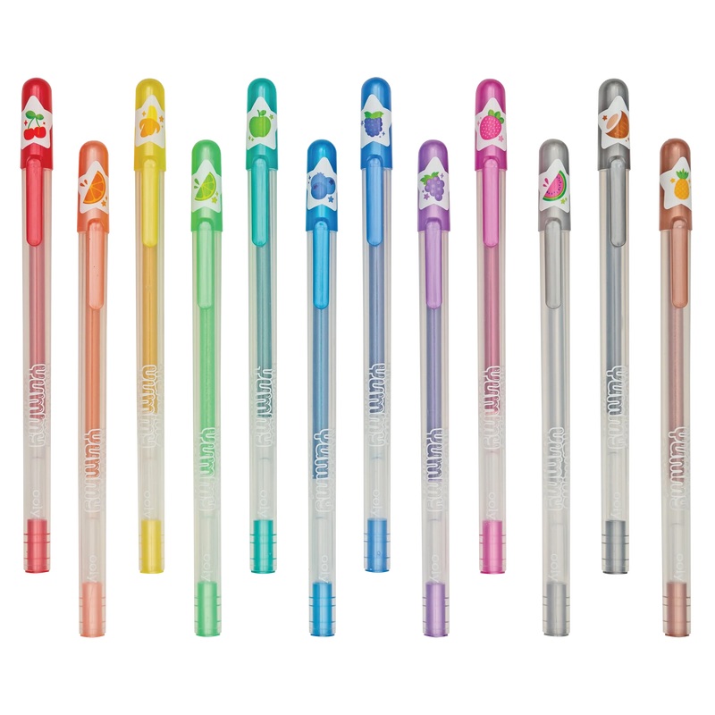 Yummy Yummy Scented Glitter Gel Pens - Set of 12