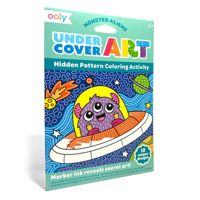 Undercover Art Hidden Pattern Coloring Activity Art Cards - Monster Aliens