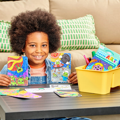 Undercover Art Hidden Pattern Coloring Activity Art Cards - Dino Tales
