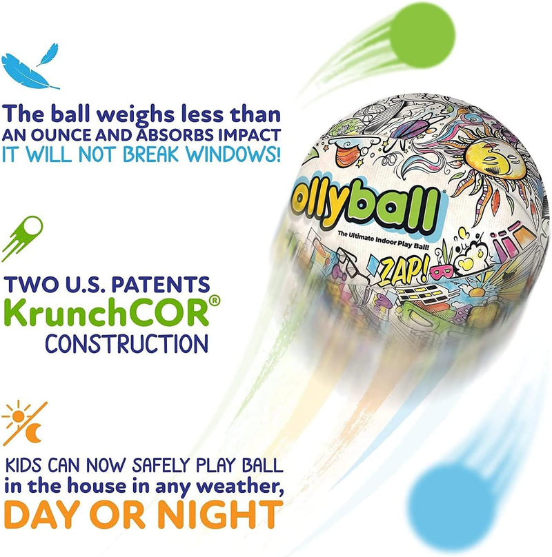 Ollyball - The Ultimate Indoor Play Ball for Kids and Parents!… (Eco Pak)