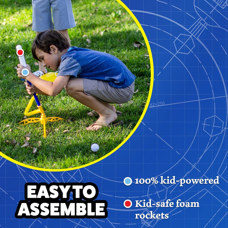 Stomp Rocket Jr Glow Rocket Refills, 3 Rockets - Replacement Glow in The Dark Rockets for Soft Foam Rocket Launcher