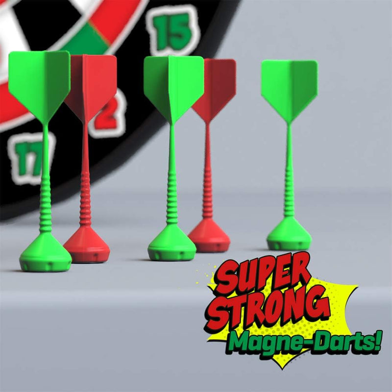 Stomp Rocket Magne Darts Indoor Outdoor Magnetic Kids Dartboard Game with 6 Multicolored Darts with Magnets