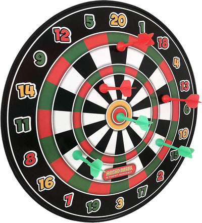 Stomp Rocket Magne Darts Indoor Outdoor Magnetic Kids Dartboard Game with 6 Multicolored Darts with Magnets