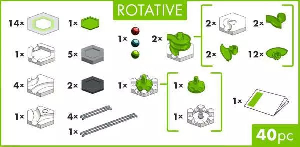 GraviTrax GO Rotative - Marble run for kids and adults