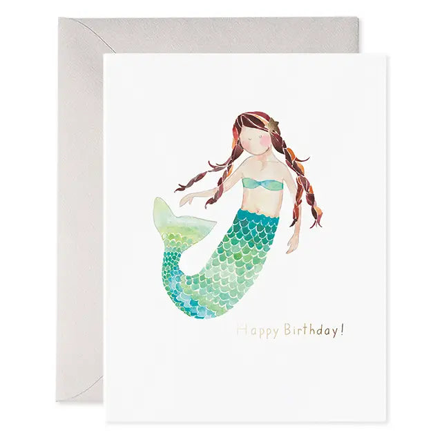 Mermaid Happy Birthday Card