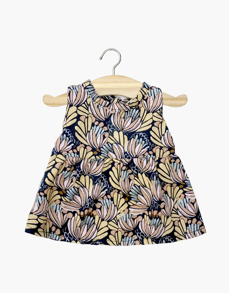 Faustine sleeveless cotton dress Water Flowers