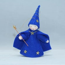 Night Sky Wizard (miniature hanging felt doll)