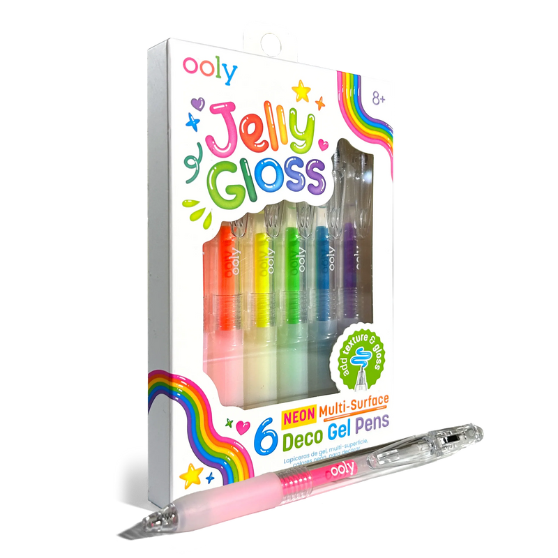 Jelly Gloss Neon Multi-Surface Deco Gel Pens (set of 6)
